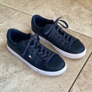 Tommy Hilfiger Navy and White Sneakers
